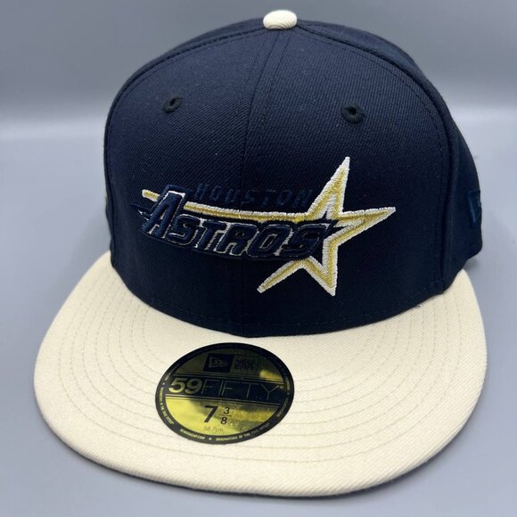 Houston Astros Hat Men 7 3/8 Navy 59Fifty New Era MLB Fitted Cap‎ New